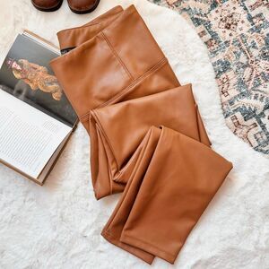 Rachel Zoe Cognac Faux Leather Pants 2-4